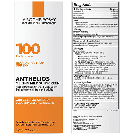 La Roche-Posay Anthelios Sunscreen Lotion Broad Spectrum SPF 100